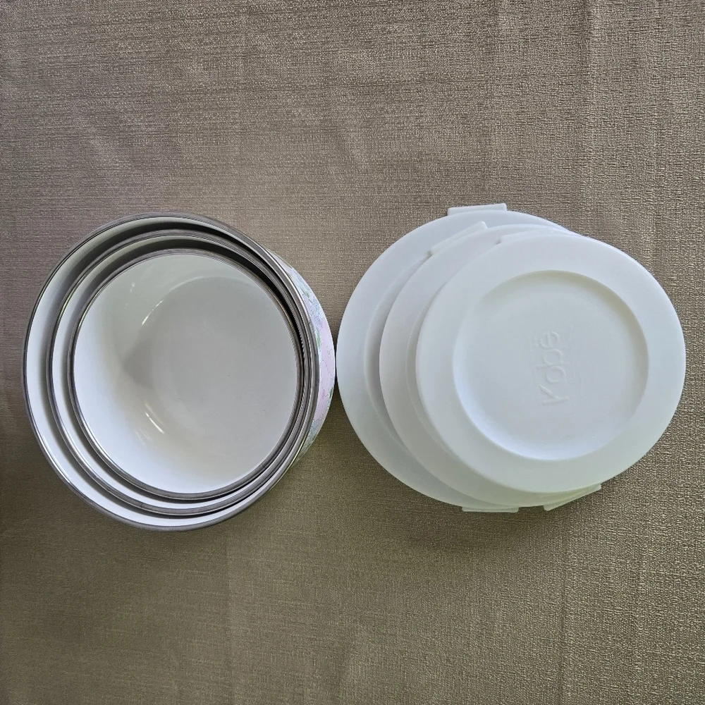 KOBË BOWLS | Vintage Enamelware Nesting Bowls in Floral 3-pc Set - Picture 16 of 16